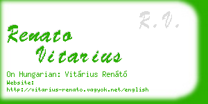 renato vitarius business card